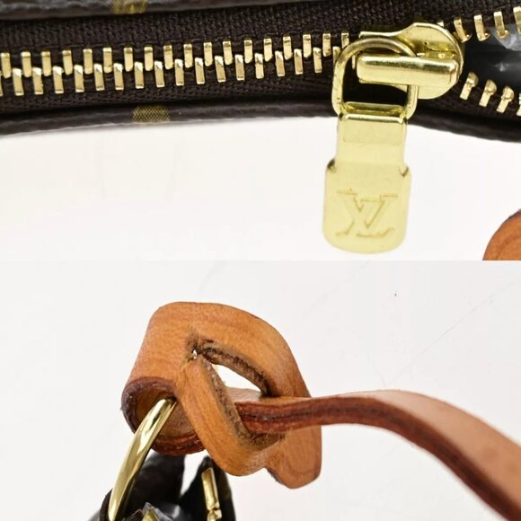LOUIS VUITTON Pochette Accessoires Hand Bag Monogram Leather - Picture 2 of 16